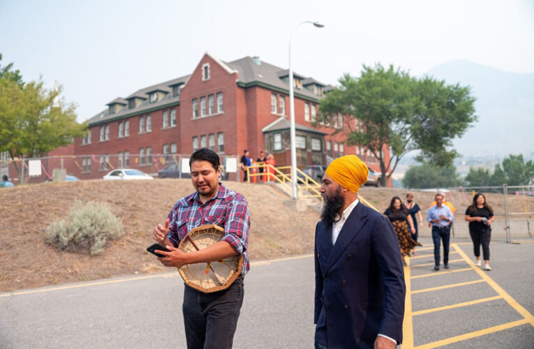 NDP Leader Visits Kamloops Residential School Site